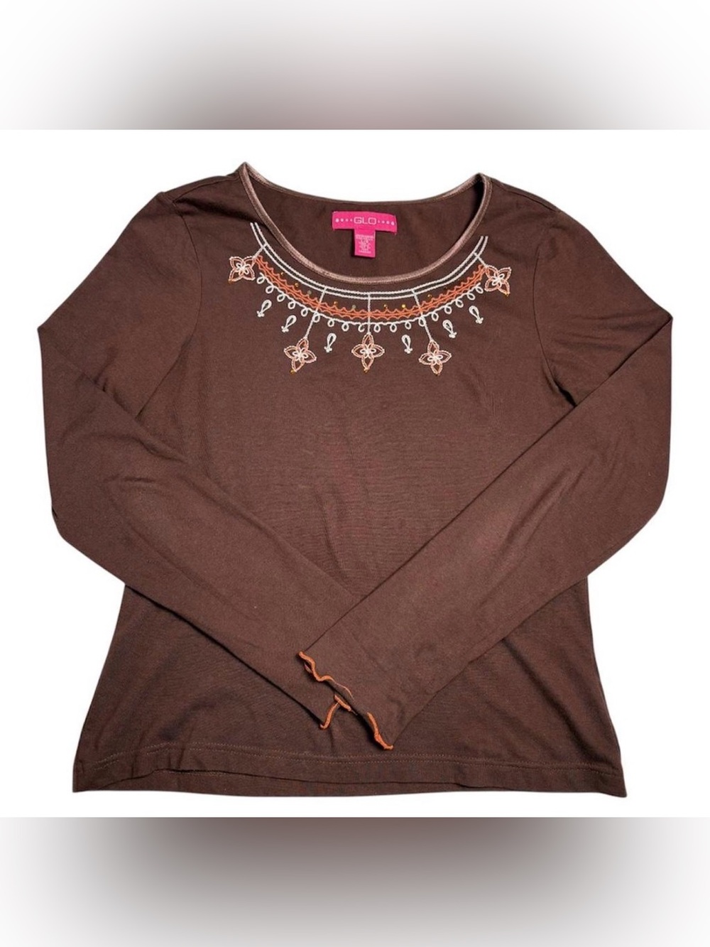 GLO Y2K Embroidered Top